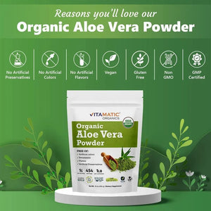 VITAMATIC - Vitamatic Certified USDA Organic Aloe Vera Powder 454Gr. - The Red Vitamin MX - Suplementos Alimenticios - {{ shop.shopifyCountryName }}