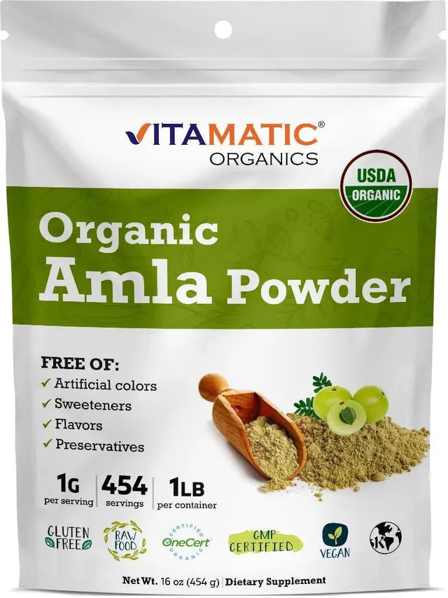 VITAMATIC - Vitamatic Certified USDA Organic Amla Berry Powder 454Gr. - The Red Vitamin MX - Suplementos Alimenticios - {{ shop.shopifyCountryName }}