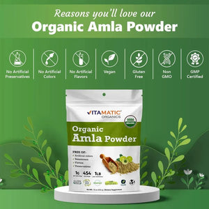 VITAMATIC - Vitamatic Certified USDA Organic Amla Berry Powder 454Gr. - The Red Vitamin MX - Suplementos Alimenticios - {{ shop.shopifyCountryName }}