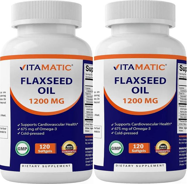 VITAMATIC - Vitamatic Flaxseed Oil 1200Mg. 240 Capsulas Blandas - The Red Vitamin MX - Suplementos Alimenticios - {{ shop.shopifyCountryName }}