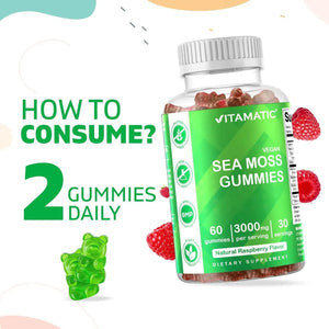 VITAMATIC - Vitamatic Irish Sea Moss Gummies 3000Mg. 120 Gomitas - The Red Vitamin MX - Suplementos Alimenticios - {{ shop.shopifyCountryName }}