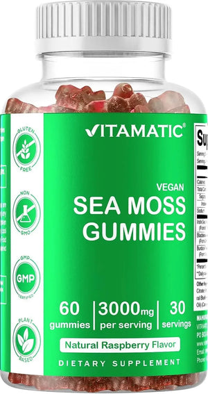 VITAMATIC - Vitamatic Irish Sea Moss Gummies 3000Mg. 60 Gomitas - The Red Vitamin MX - Suplementos Alimenticios - {{ shop.shopifyCountryName }}