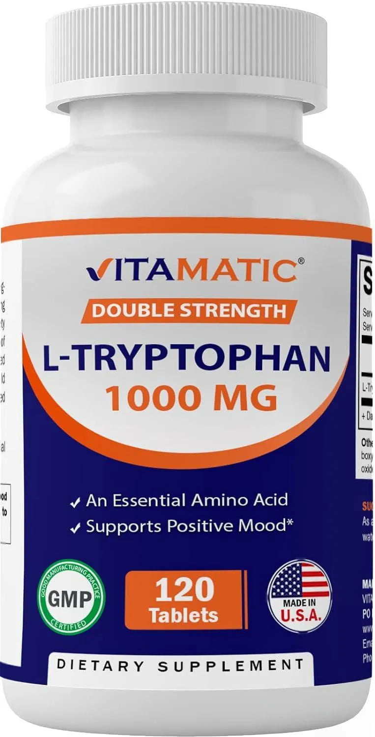 VITAMATIC - Vitamatic L-Tryptophan 1000Mg. 120 Tabletas - The Red Vitamin MX - Suplementos Alimenticios - {{ shop.shopifyCountryName }}