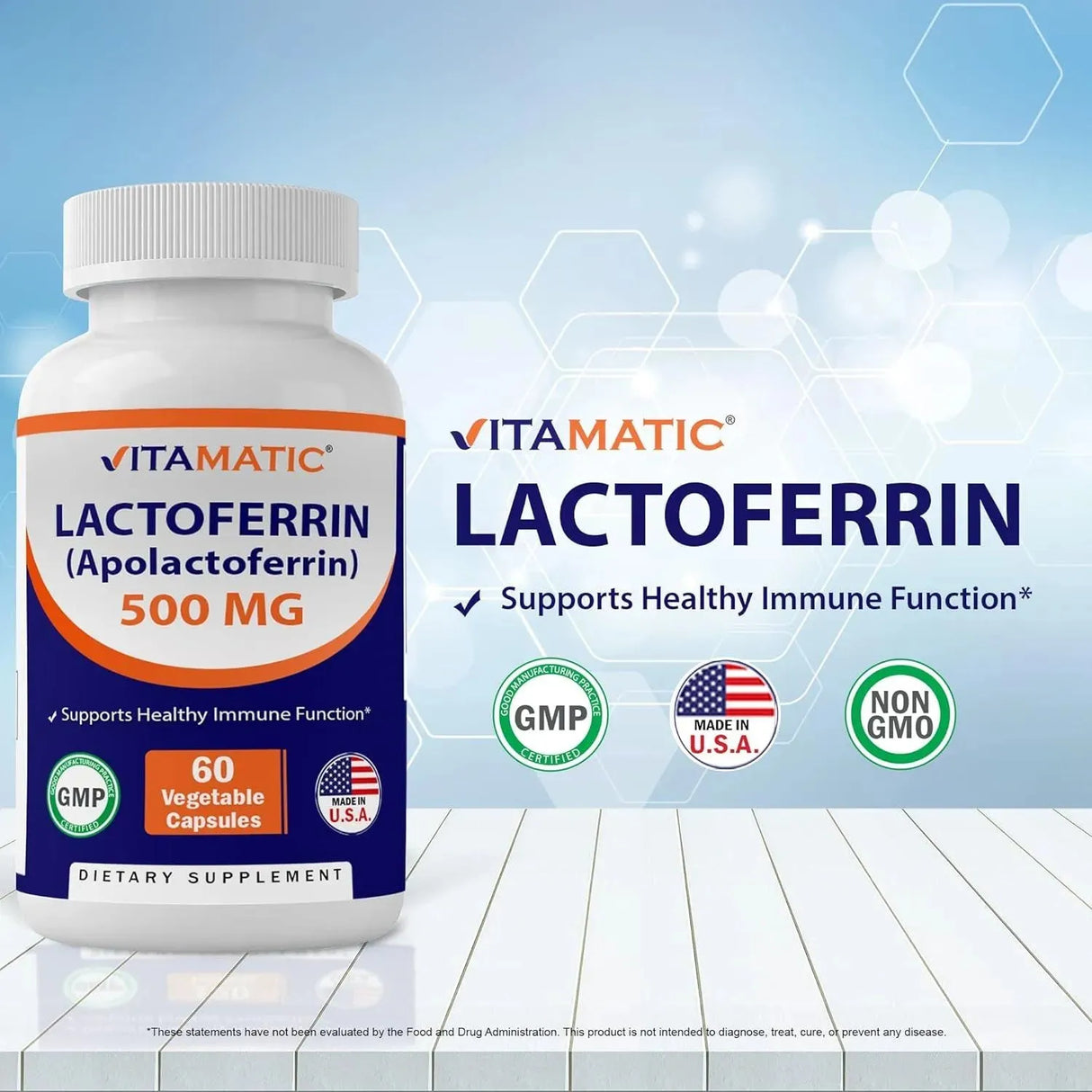 VITAMATIC - Vitamatic Lactoferrin 500Mg. 60 Capsulas - The Red Vitamin MX - Suplementos Alimenticios - {{ shop.shopifyCountryName }}