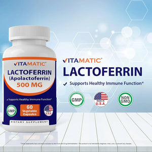 VITAMATIC - Vitamatic Lactoferrin 500Mg. 60 Capsulas - The Red Vitamin MX - Suplementos Alimenticios - {{ shop.shopifyCountryName }}