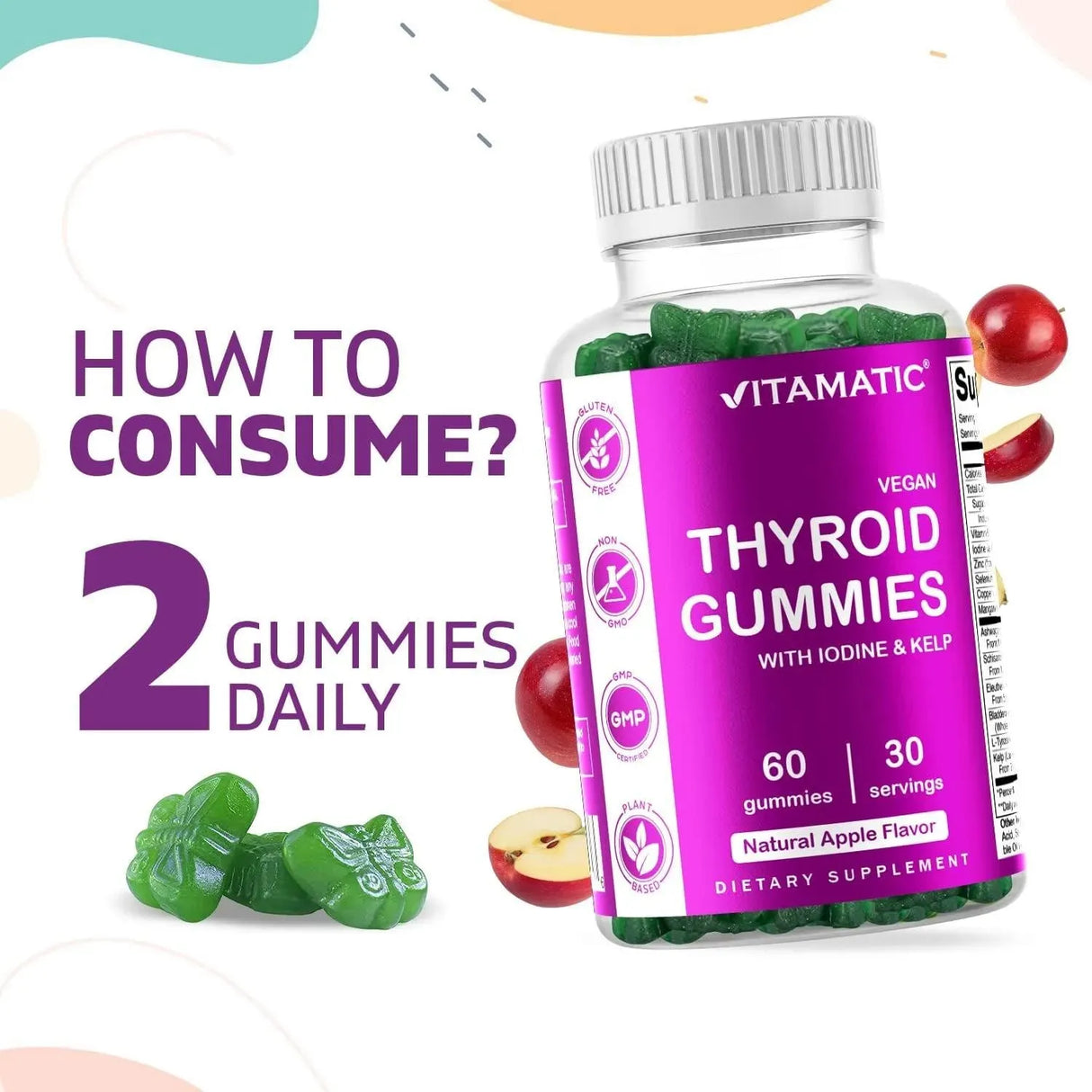 VITAMATIC - Vitamatic Vegan Thyroid Support Gummies with Iodine & Kelp 60 Gomitas 2 Pack - The Red Vitamin MX - Suplementos Alimenticios - {{ shop.shopifyCountryName }}