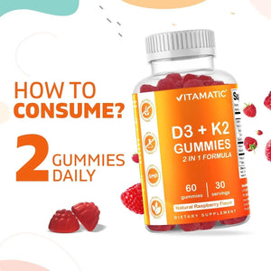 VITAMATIC - Vitamatic Vitamin D3 K2 120 Gomitas - The Red Vitamin MX - Suplementos Alimenticios - {{ shop.shopifyCountryName }}