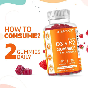 VITAMATIC - Vitamatic Vitamin D3 K2 60 Gomitas - The Red Vitamin MX - Suplementos Alimenticios - {{ shop.shopifyCountryName }}