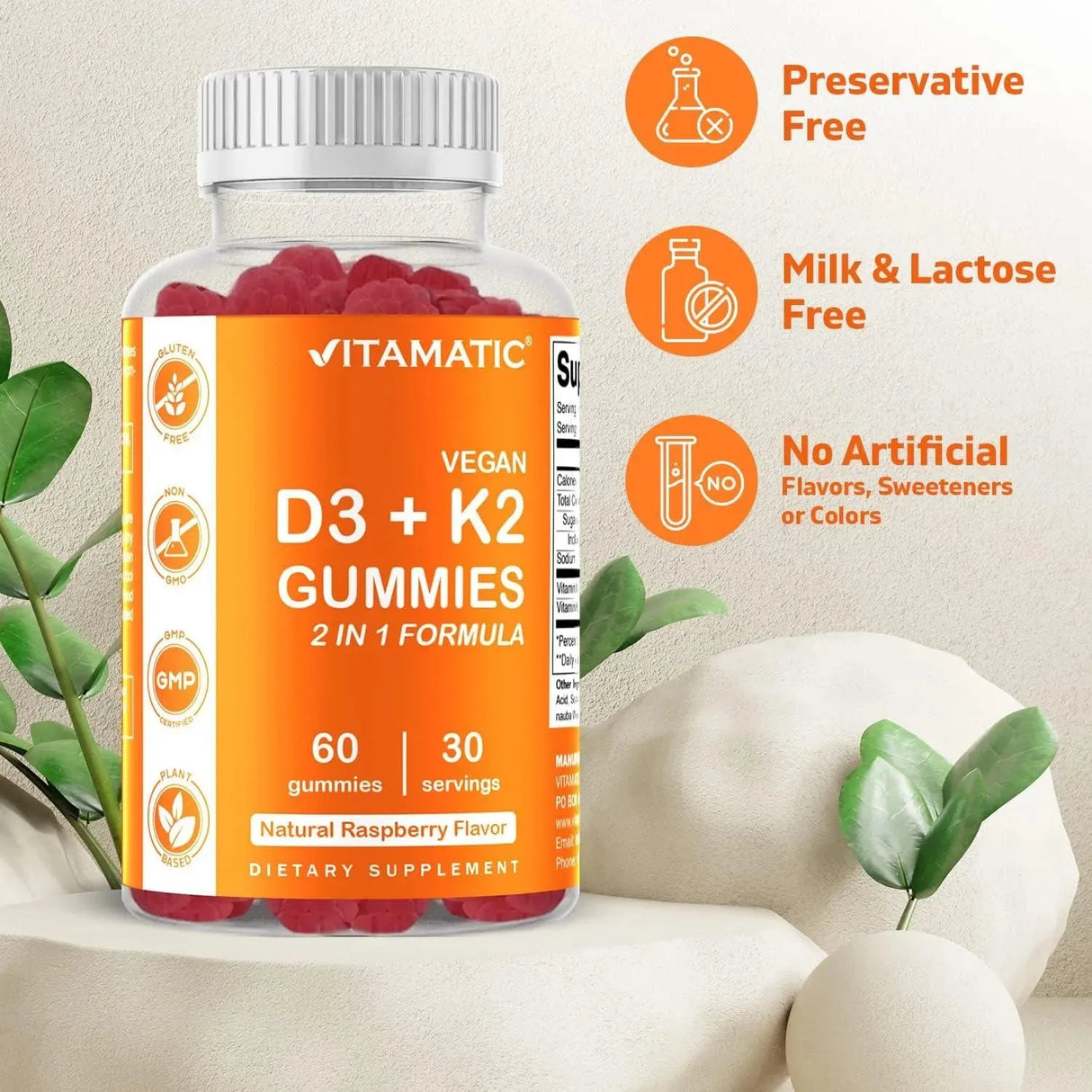 VITAMATIC - Vitamatic Vitamin D3 K2 60 Gomitas - The Red Vitamin MX - Suplementos Alimenticios - {{ shop.shopifyCountryName }}