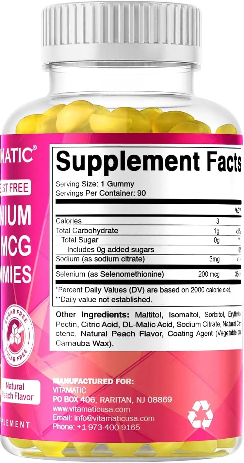 VITAMATIC - Vitamatic Yeast Free Selenium Gummies 200mcg 90 Gomitas - The Red Vitamin MX - Suplementos Alimenticios - {{ shop.shopifyCountryName }}