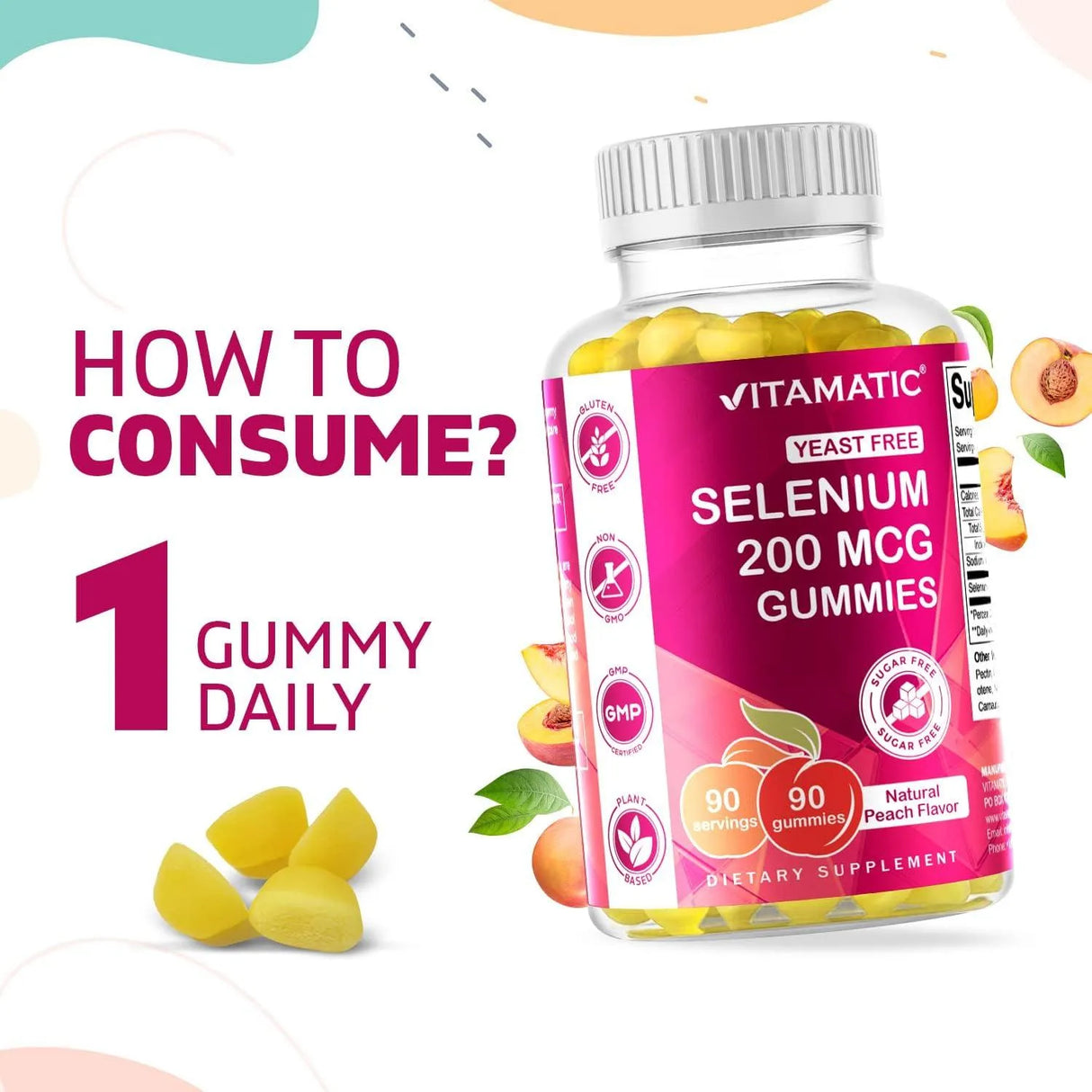 VITAMATIC - Vitamatic Yeast Free Selenium Gummies 200mcg 90 Gomitas - The Red Vitamin MX - Suplementos Alimenticios - {{ shop.shopifyCountryName }}