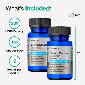 VITAMEDICA - VitaMedica Arnica Montana 30X Homeopathic Tablets 150 Tabletas 2 Pack - The Red Vitamin MX - Suplementos Alimenticios - {{ shop.shopifyCountryName }}