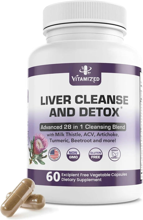 VITAMIZED - Vitamized 28-in-1 Liver Cleanse Detox & Repair 60 Capsulas - The Red Vitamin MX - Suplementos Alimenticios - {{ shop.shopifyCountryName }}