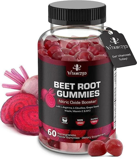 VITAMIZED - VITAMIZED Potent Beetroot Gummies 1000Mg. 60 Gomitas - The Red Vitamin MX - Suplementos Alimenticios - {{ shop.shopifyCountryName }}