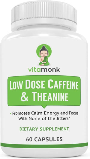 VITAMONK - VitaMonk Low Dose Caffeine and Theanine 60 Capsulas - The Red Vitamin MX - Suplementos Alimenticios - {{ shop.shopifyCountryName }}