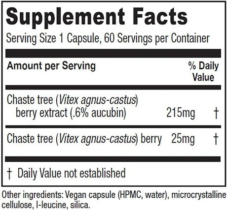 VITANICA - Vitanica Chaste Tree Berry Extract 60 Capsulas - The Red Vitamin MX - Suplementos Alimenticios - {{ shop.shopifyCountryName }}