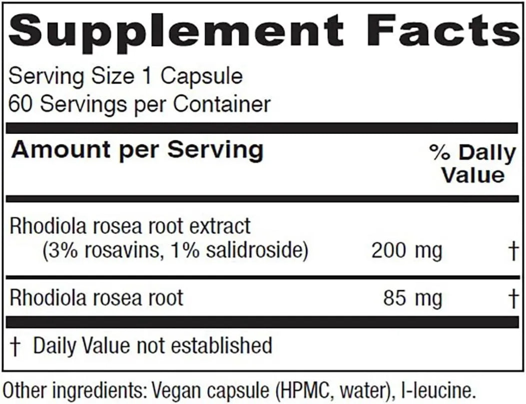 VITANICA - Vitanica Rhodiola Rosea Root Extract 200Mg. 60 Capsulas - The Red Vitamin MX - Suplementos Alimenticios - {{ shop.shopifyCountryName }}