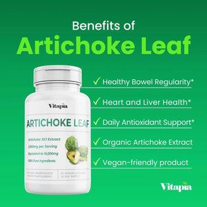 VITAPIA - Vitapia Organic Artichoke Leaf Extract 10,000Mg. 180 Capsulas - The Red Vitamin MX - Suplementos Alimenticios - {{ shop.shopifyCountryName }}