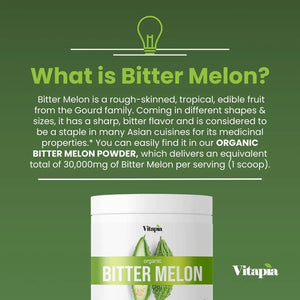 VITAPIA - Vitapia Organic Bitter Melon Fruit 10:1 Extract Powder 100Gr. - The Red Vitamin MX - Suplementos Alimenticios - {{ shop.shopifyCountryName }}