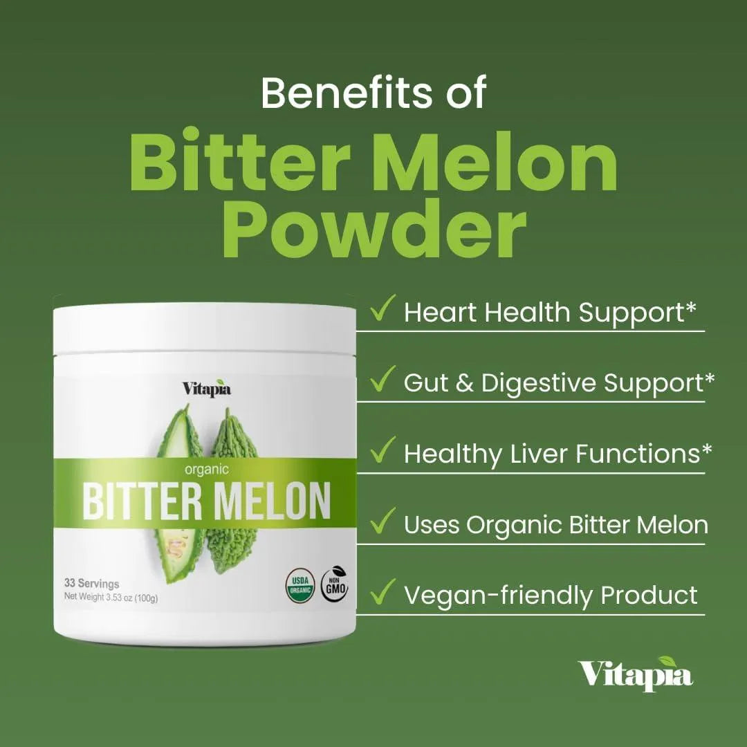 VITAPIA - Vitapia Organic Bitter Melon Fruit 10:1 Extract Powder 100Gr. - The Red Vitamin MX - Suplementos Alimenticios - {{ shop.shopifyCountryName }}