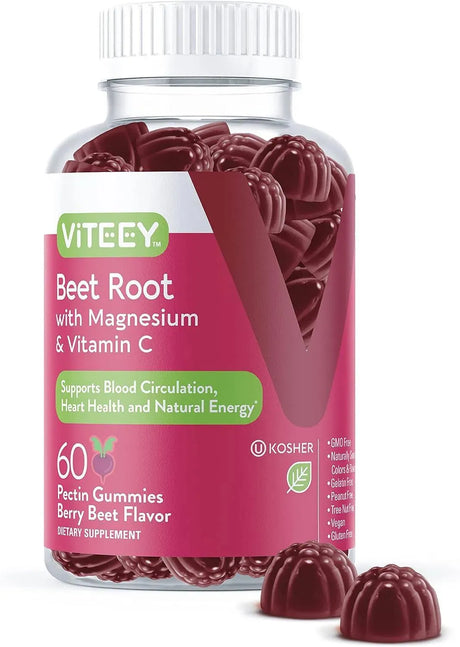 VITEEY - Viteey Beet Root Gummies with Magnesium & Vitamin C 60 Gomitas - The Red Vitamin MX - Suplementos Alimenticios - {{ shop.shopifyCountryName }}