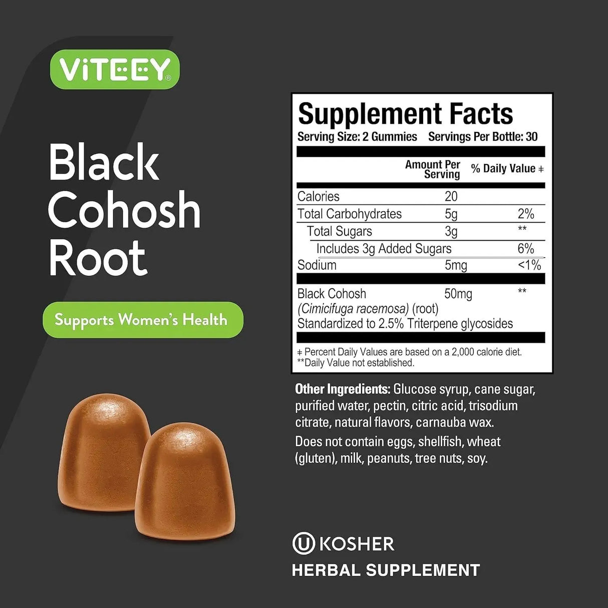 VITEEY - Viteey Black Cohosh for Menopause Gummies for Women 60 Gomitas 2 Pack - The Red Vitamin MX - Suplementos Alimenticios - {{ shop.shopifyCountryName }}