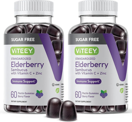 VITEEY - Viteey Sambucus Black Elderberry Sugar Free Gummies 120 Gomitas - The Red Vitamin MX - Suplementos Alimenticios - {{ shop.shopifyCountryName }}