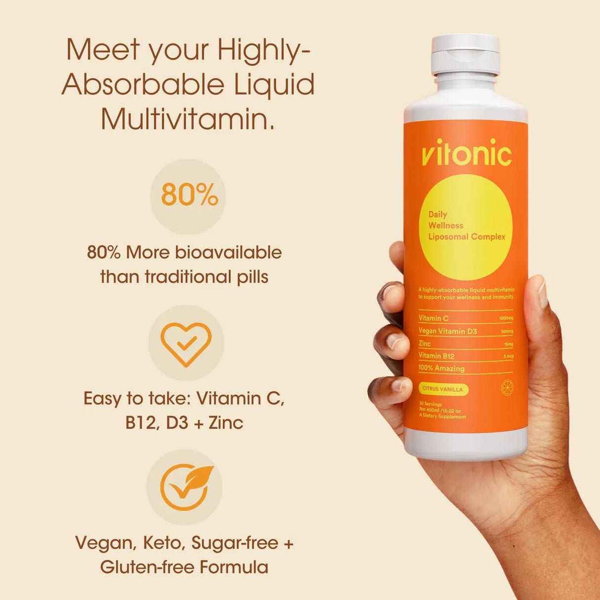 VITONIC - Vitonic Daily Wellness Liposomal Multivitamin 450Ml. - The Red Vitamin MX - Suplementos Alimenticios - {{ shop.shopifyCountryName }}