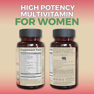 VIVA NATURALS - Viva Naturals Organic Women Multivitamin 90 Tabletas - The Red Vitamin MX - Suplementos Alimenticios - {{ shop.shopifyCountryName }}