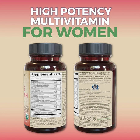 VIVA NATURALS - Viva Naturals Organic Women Multivitamin 90 Tabletas - The Red Vitamin MX - Suplementos Alimenticios - {{ shop.shopifyCountryName }}