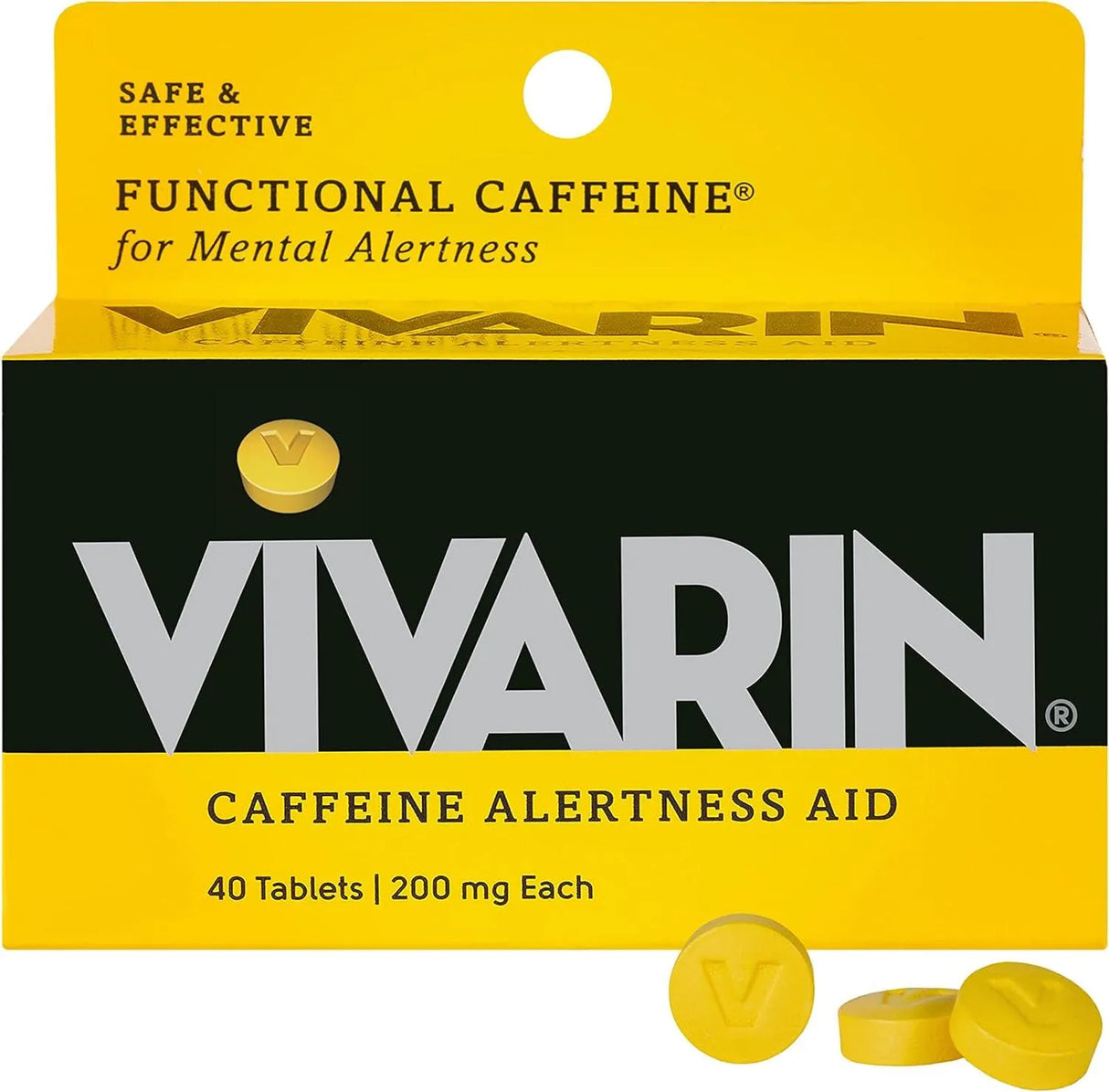 Vivarin Caffeine Pills 200Mg. 40 Tabletas – The Red Vitamin MX