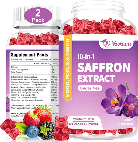 VZOXAINS - VZOXAINS Saffron Extract Gummies 60 Gomitas 2 Pack - The Red Vitamin MX - Suplementos Alimenticios - {{ shop.shopifyCountryName }}