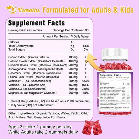 VZOXAINS - VZOXAINS Saffron Extract Gummies 60 Gomitas 2 Pack - The Red Vitamin MX - Suplementos Alimenticios - {{ shop.shopifyCountryName }}