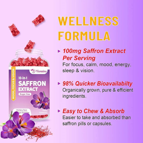 VZOXAINS - VZOXAINS Saffron Extract Gummies 60 Gomitas 2 Pack - The Red Vitamin MX - Suplementos Alimenticios - {{ shop.shopifyCountryName }}