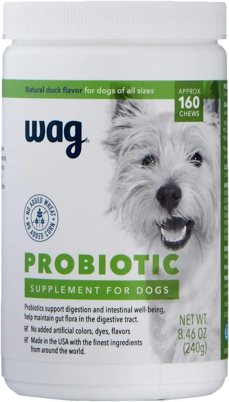 WAG - Wag Probiotic Supplement Chews for Dogs Natural Duck Flavor 160 Masticables - The Red Vitamin MX - Probióticos Para Perros - {{ shop.shopifyCountryName }}