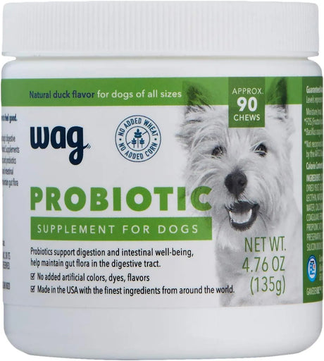 WAG - Wag Probiotic Supplement Chews for Dogs Natural Duck Flavor 90 Masticables - The Red Vitamin MX - Probióticos Para Perros - {{ shop.shopifyCountryName }}