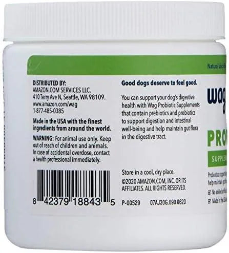 WAG - Wag Probiotic Supplement Chews for Dogs Natural Duck Flavor 90 Masticables - The Red Vitamin MX - Probióticos Para Perros - {{ shop.shopifyCountryName }}