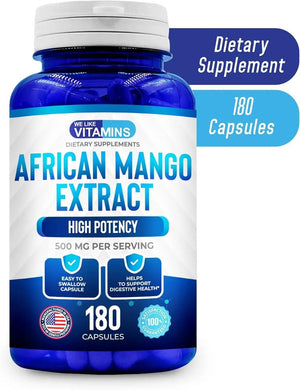 WE LIKE VITAMINS - We Like Vitamins African Mango Extract 500Mg. 180 Capsulas - The Red Vitamin MX - Suplementos Alimenticios - {{ shop.shopifyCountryName }}