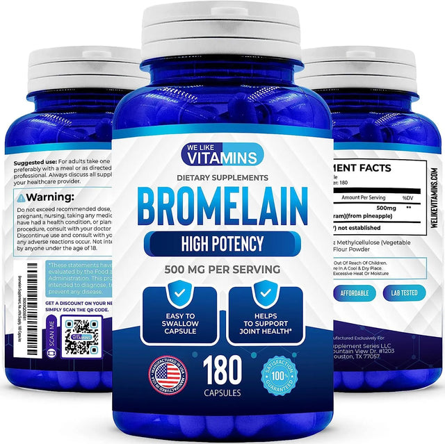 WE LIKE VITAMINS - We Like Vitamins Bromelain Supplement 500Mg. 180 Capsulas - The Red Vitamin MX - Suplementos Alimenticios - {{ shop.shopifyCountryName }}