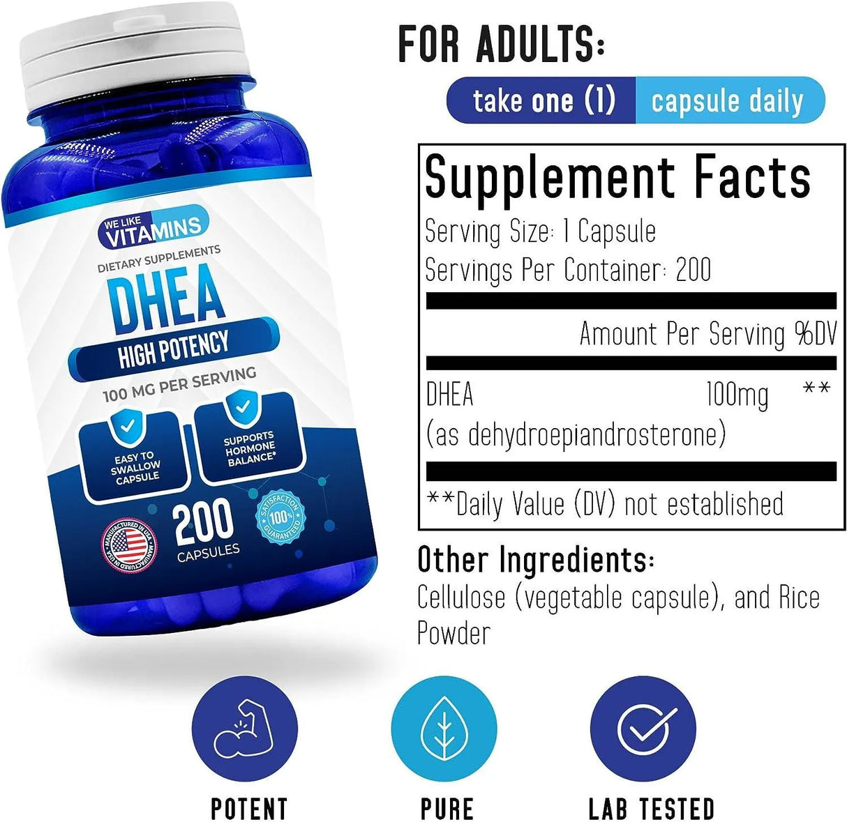 WE LIKE VITAMINS - We Like Vitamins DHEA 100Mg. 200 Capsulas - The Red Vitamin MX - Suplementos Alimenticios - {{ shop.shopifyCountryName }}