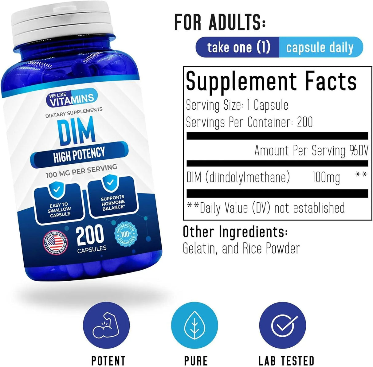 WE LIKE VITAMINS - We Like Vitamins DIM 100Mg. 200 Capsulas - The Red Vitamin MX - Suplementos Alimenticios - {{ shop.shopifyCountryName }}