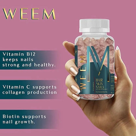 WEEM - WEEM Biotin Gummies for Hair, Skin and Nails 60 Gomitas 3 Pack - The Red Vitamin MX - Suplementos Alimenticios - {{ shop.shopifyCountryName }}