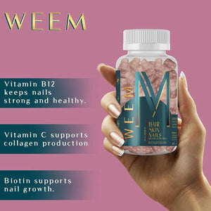 WEEM - WEEM Biotin Gummies for Hair, Skin and Nails 60 Gomitas - The Red Vitamin MX - Suplementos Alimenticios - {{ shop.shopifyCountryName }}