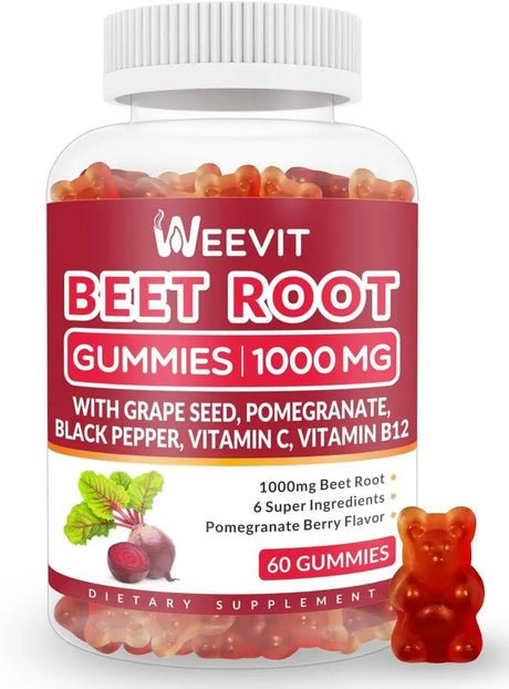 WEEVIT - Weevit Beet Gummies 1000Mg. 60 Gomitas - The Red Vitamin MX - Suplementos Alimenticios - {{ shop.shopifyCountryName }}