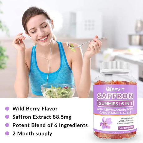 WEEVIT - WEEVIT Saffron Gummies 88.5Mg. 60 Gomitas 2 Pack - The Red Vitamin MX - Suplementos Alimenticios - {{ shop.shopifyCountryName }}
