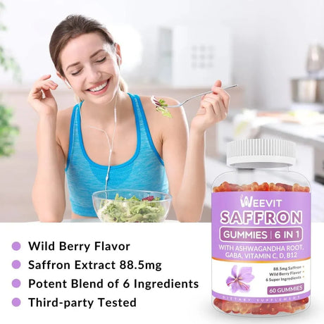 WEEVIT - WEEVIT Saffron Supplement Gummies 88.5Mg. 60 Gomitas - The Red Vitamin MX - Suplementos Alimenticios - {{ shop.shopifyCountryName }}