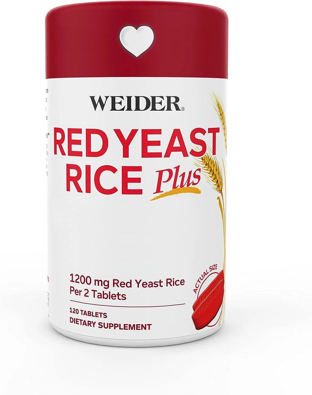 WEIDER - Weider Red Yeast Rice Plus 1200Mg. 120 Tabletas - The Red Vitamin MX - Suplementos Alimenticios - {{ shop.shopifyCountryName }}