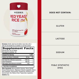 WEIDER - Weider Red Yeast Rice Plus 1200Mg. 120 Tabletas - The Red Vitamin MX - Suplementos Alimenticios - {{ shop.shopifyCountryName }}