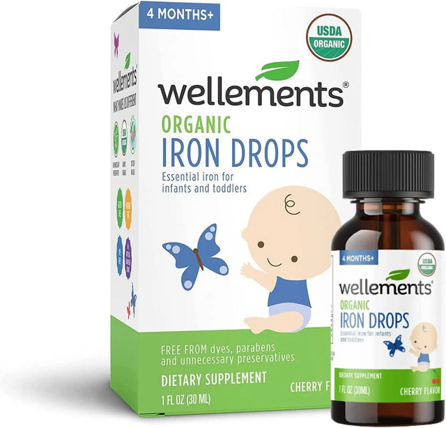 WELLEMENTS - Wellements Organic Iron Drops for Infants and Toddlers 30Ml. - The Red Vitamin MX - Suplementos Alimenticios - {{ shop.shopifyCountryName }}