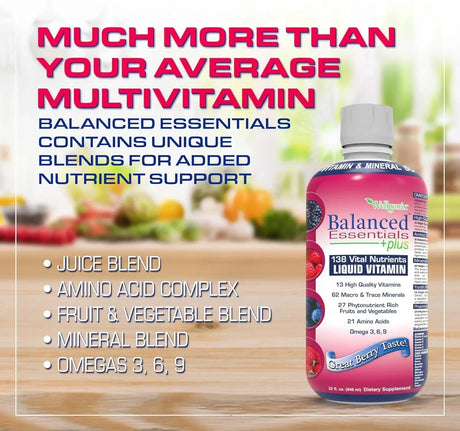 WELLGENIX - Wellgenix Balanced Essentials Plus New Formula Liquid Multivitamin 946Ml. - The Red Vitamin MX - Suplementos Alimenticios - {{ shop.shopifyCountryName }}